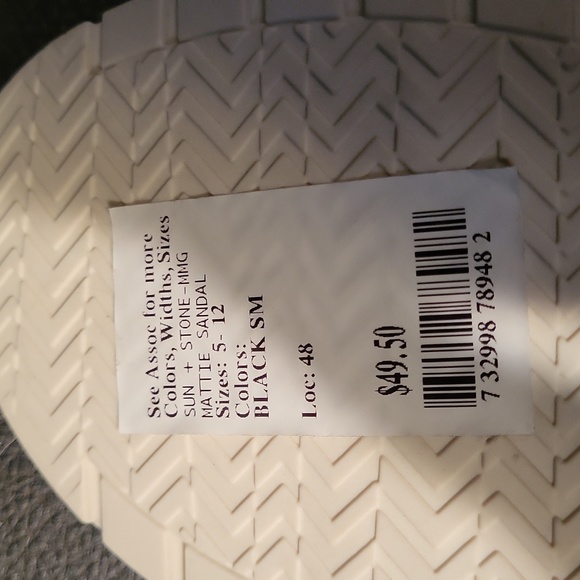 Sun + Stone  black, size 5 sandals. - Picture 4 of 4